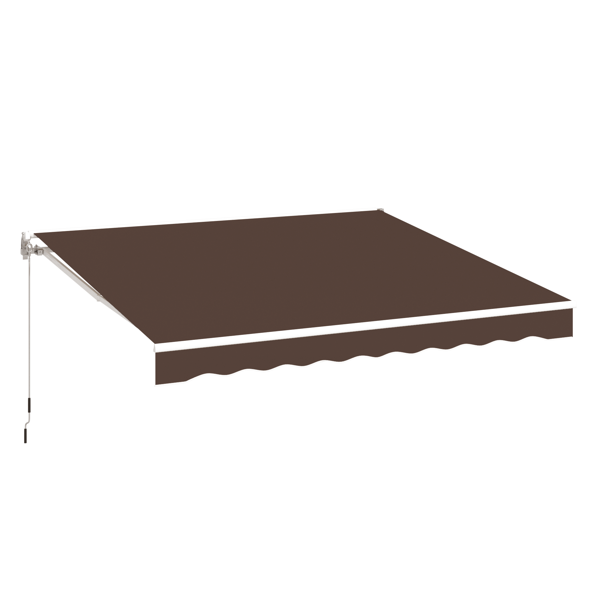 YODOLLA 10x8 retractable patio awning, brown.
